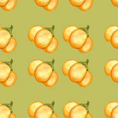Seamless Pattern Fabric Wallpaper Packaging Paper Baking Pumpkin Autumn Mood