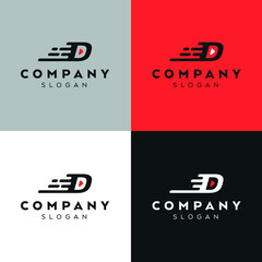 D logo design con pulsante play video - obrazy, fototapety, plakaty