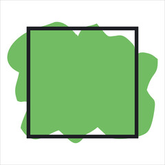 green vector background with  square border