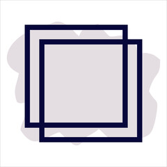 gray vector background with double square frame