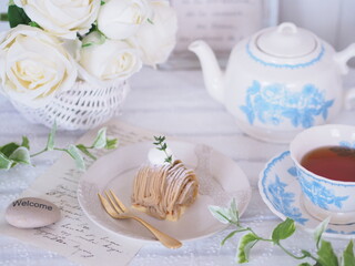 モンブランでティータイム