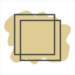 vector background with double square frame