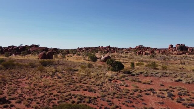 Devils marbles in Australian outbak