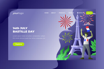 14 Juli Bastille Day - Vector illustration