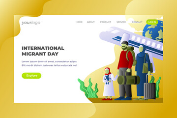 International Migrant Day - Vector illustration