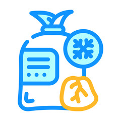 dumplings frozen food color icon vector. dumplings frozen food sign. isolated symbol illustration