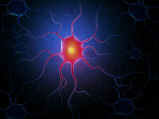 Active Nerve Cell illustration 