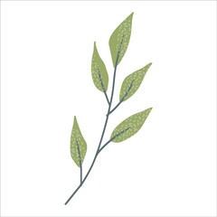 Modern autumn trendy icon of falling oak leaves, maple. Scrapbook collection of fall season elements. Flat natural vector illustration with floral for advertisement, promotion