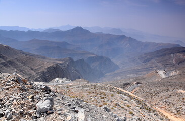 Al-Hajar mountain range in Ras Al Khaimah