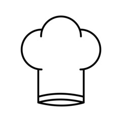 Chef hat icon. Professional culinary head wear uniform symbol. Vector illustration isolated on white background.