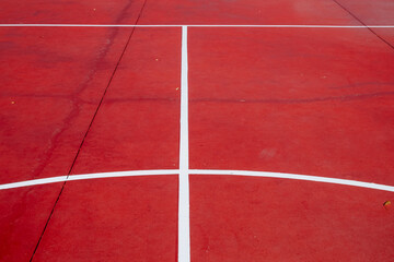 Detail of a basketball court surface.