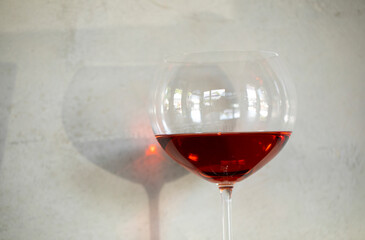 red wine in glass