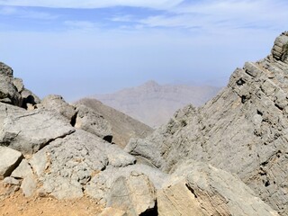 Al-Hajar mountain range in Ras Al Khaimah