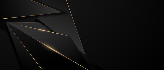 The beauty of a gold black poster on an abstract background with a VIP premium dynamic. - obrazy, fototapety, plakaty