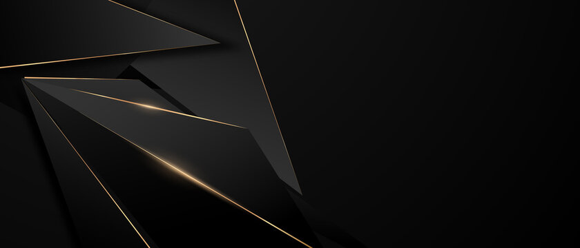 The Beauty Of A Gold Black Poster On An Abstract Background With A VIP Premium Dynamic.