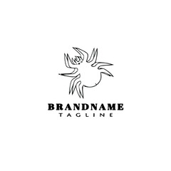 bugs logo cartoon icon design template black isolated vector