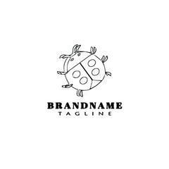 bugs logo cartoon icon design black isolated vector illustration