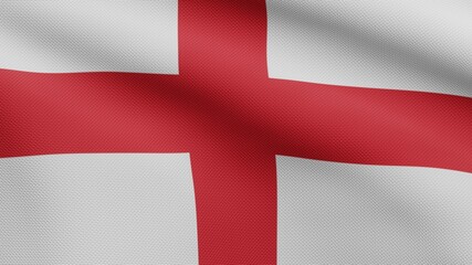 Obraz premium 3D, England flag waving on wind. English banner blowing soft silk.