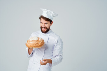 male cook restaurant provision of services isolated background