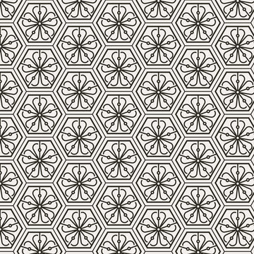 modern minimalist traditional korean pattern design with thin line