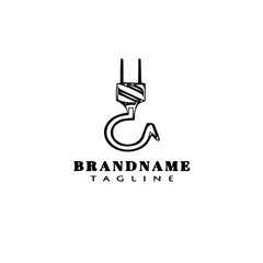 hook crane cartoon icon design template illustration