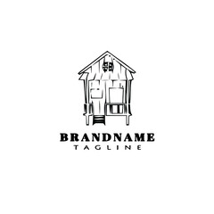 house logo icon design template black isolated vector illustration