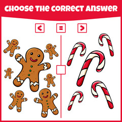 More less or equal. Compare the number. Counting game. Educational mathematical game. Math game for kids.