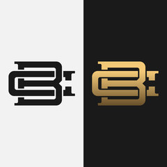 Letter Initial Monogram B C BC CB Logo Design Template. Suitable for Fashion Clothing Apparel Sport Finance Management Business Brand Company Shop Logo Design.