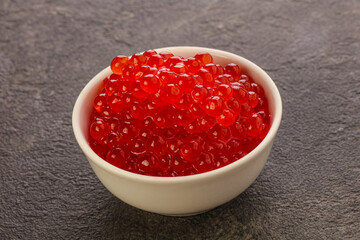 Luxury delicous red salmon caviar