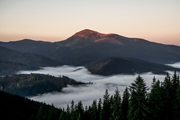 Sunrise in Carpathians