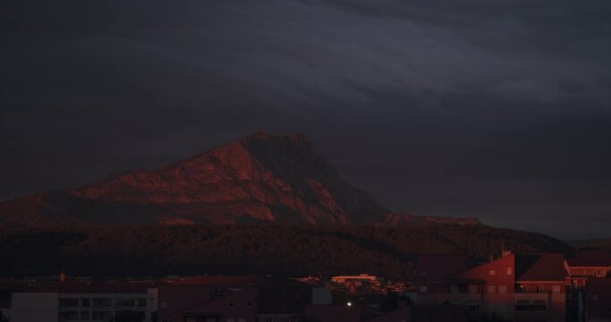 Sainte Victoire mountain at sunset, France