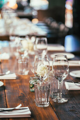 table setting at restaurant