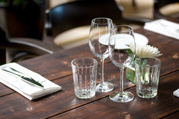 table setting at restaurant