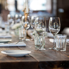 table setting at restaurant