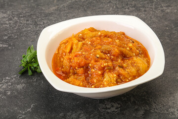 Caucasian cuisine - Mangal salad with vegetables