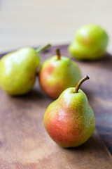 pears on a table