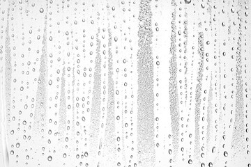 Naklejka na ściany i meble white background water drops on glass, abstract design overlay wallpaper