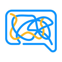 confusing dialogue color icon vector. confusing dialogue sign. isolated symbol illustration