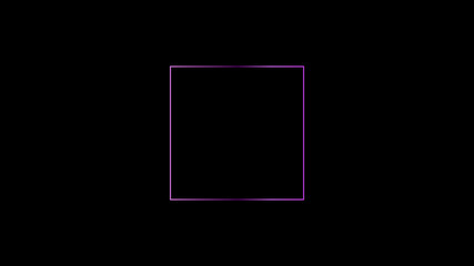 pink square on a black background. minimalistic pink square frame. 3d rendering