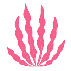 Pink seaweed bush for design, logo, icons © Ольга Бошарова