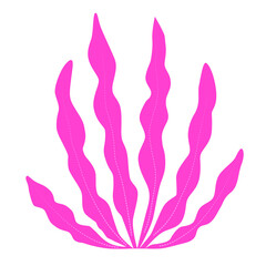 Pink seaweed bush for design, logo, icons