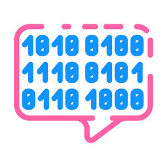 digital conversation color icon vector. digital conversation sign. isolated symbol illustration