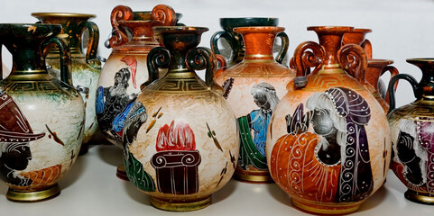 The decorative vases, the typical souvenirs in Greece