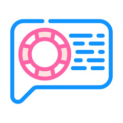 help and advice speech color icon vector. help and advice speech sign. isolated symbol illustration