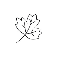 Autumn leaves icon vector set. Autumn illustration sign collection. Leaf hat symbol or logo