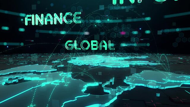 News with digital technology hitech concept