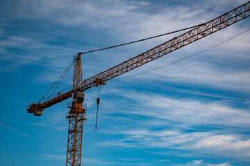 construction crane against sky