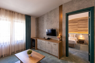 Interior of a luxury hotel living room