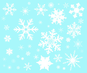 Pale Snowflake Background