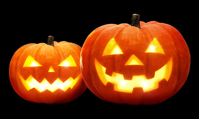 かぼちゃ ハロウィン ジャックオランタン イラスト リアル セット